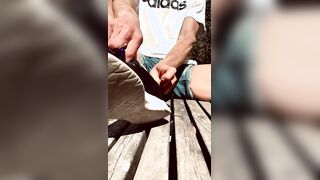 In public in the Park I’m afraid to get caught