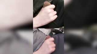 Milking 2 fat jizz-shotguns leaking gooey precum from the slits.