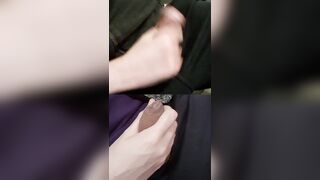 Palm-jobbing 2 pulsating dicks leaking pre-finish off from the penis head.