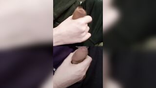 Caressing 2 thick piles with goopy pre-jizz on the tips.