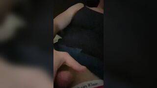 Sissy femboy petite salami in underpants