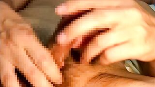 I ejaculated when I toyed with my puffies and dick-head