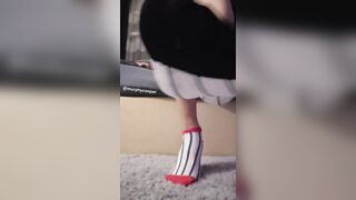 Femboy showcasing soles