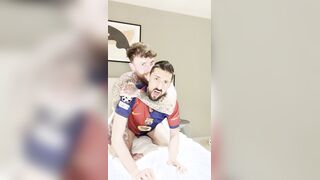 cool hairy man penetrating stiff femboy with immense bum