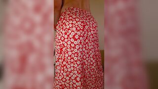 Sissy Breezy Nutting Thru Her Mini-skirt Manacled/Assfucking Plugged