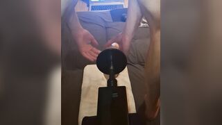 Steaming youngster rear end rock hard tear up by sexmachine with big fake penis