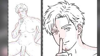 Adult Hirose Bare with Giant Boner Go For It, Nakamura-kun!! inspired Drawing process