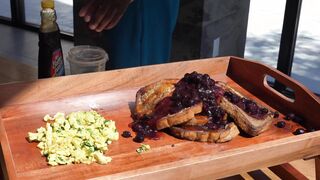Natures fire meets muscle as timer ticks in the direction of breakfast orgasm