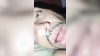 I stroked off and the jizm fell on my face, facial cumshot