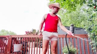 Meatpipes In The Insatiable S3:E2 - Cowboy Gardener Displays His Phat Rod Full salute to the Whole Campground - POINT OF VIEW