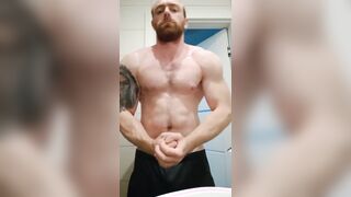 muscled dude bodybuilder muscle idolize and jerk