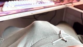 SUPER HOT Boy SPUNKING in Sweatpants!