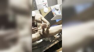 milking my boner in the laundry bedroom