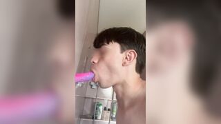 Lad experiences man meat fellating part two