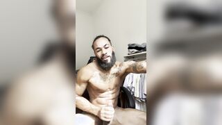 Warm tattoed mexican jack off big black cock