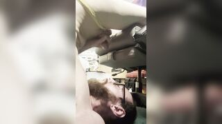 Solo Self Facial cumshot Jizm Slurping