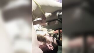 Solo Self Facial cumshot Jizm Slurping
