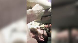 Self Facial cumshot Jizz Gobbling