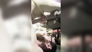 Self Facial cumshot Jizz Gobbling