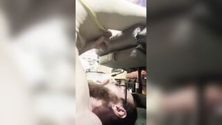 Self Facial cumshot Jizz Gobbling