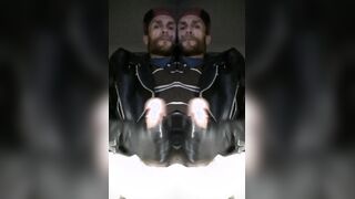Oregonleatherboy Leather Mittens & Biker Jacket Fapping Pink cigar Mirrored