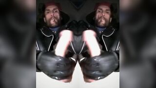 Oregonleatherboy Leather Mittens & Biker Jacket Fapping Pink cigar Mirrored