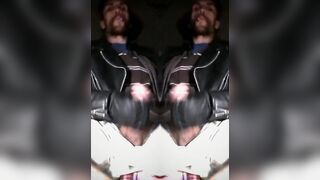 Oregonleatherboy Leather Mittens & Biker Jacket Fapping Pink cigar Mirrored