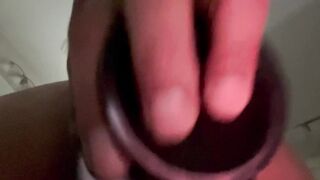 BIG BLACK COCK gapes my backside fuck hole