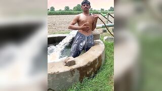 Desi Village Romp Dude Ginormous Wood Bathing