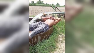 Desi Village Romp Dude Ginormous Wood Bathing