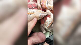 Kneeing balls while I put on the v-card box