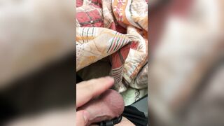 Kneeing balls while I put on the v-card box