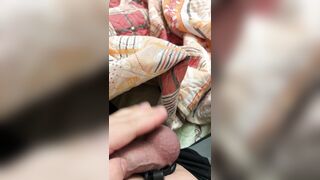 Kneeing balls while I put on the v-card box