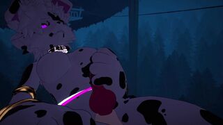 HIGHLY Vocal Puppygirl Drains Her Gock :trio VRC Wooly Futa Solo