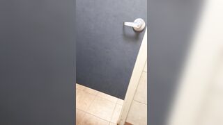 Huge chub masturbates off in public wc