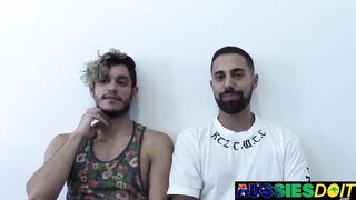 Aussie Amateurs Luca And Rhys Bareback After Deepthroat