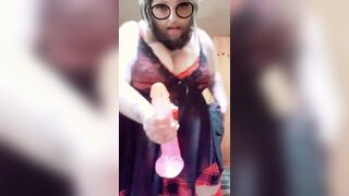 Assfucking joy with massive fucktoy four
