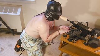 Ass-fuck Hooked Sissygasm during cuffed Gullet Teaching