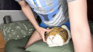 Penetrating My Fuzzy Tiger Slipper