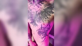 Tats moving with every stroke...
