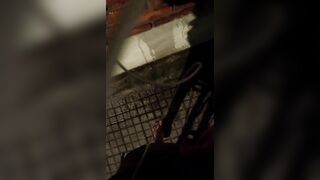 Hippie working in the night.. stop for peeing in sidewalk... Ease!!
