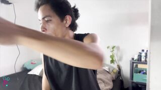 BEEFY BUSY BOY RUNS STIFF IN HOME MOVIE