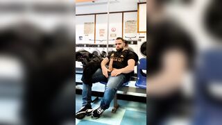 2 raunchy screw in a public douche