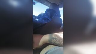 Homosexual truckers pull over for truck fap sesh