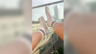 Milky socks in the sun