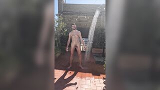Josh in the bathroom