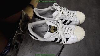 trio money-shots in Adidas Pornographic star