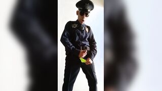 027 I COULDNT STOP THEM YELLOW JIZM THRU UNDERGARMENTS COP POLICE