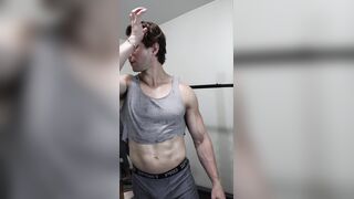Steamy bodybuilder man hoist weights encourages you to instruct with