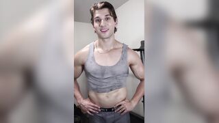 Steamy bodybuilder man hoist weights encourages you to instruct with